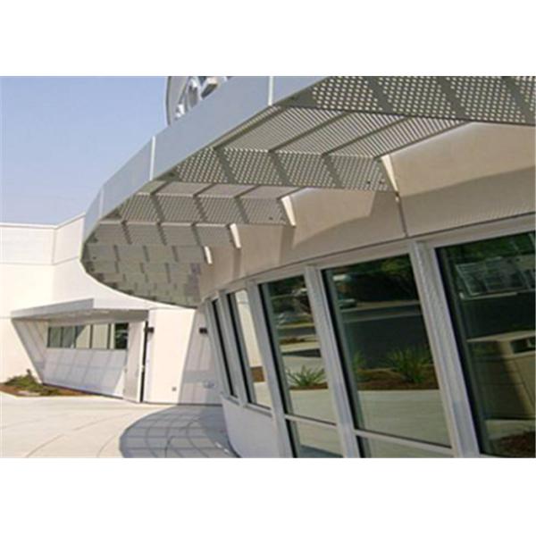 Quality Decorative Aluminum Sunshade Perforated Mesh Panels 0.8mm Thick for sale
