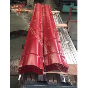 Buy cheap Ridge Cap Cold Roll Forming Machine With 3T Passive Decoiler Run Out Table from wholesalers