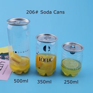 Buy cheap 330ml 500ml 250ml PET Plastic Cans For Beverage Milk Tea from wholesalers