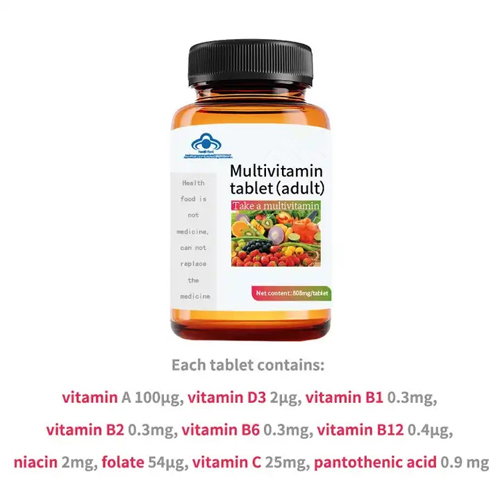 Factory Supply Balanced Nutrition Mix Vitamin a D3 C B1 Tablets Supplement Natural Customized OEM ODM Food Supplement Food Garde