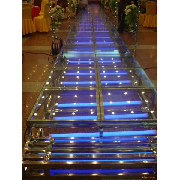 Buy cheap 4 level 4x4ft Adjustable Movable Aluminum Stage With 18mm Thickness Glass Board For Wedding And Other Show from wholesalers