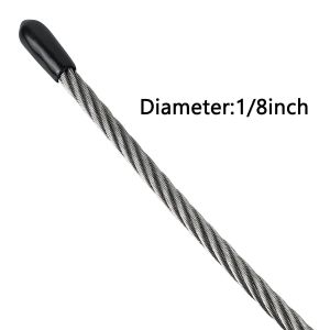 Non-coated 250FT Wire Rope Cable For Railing 7x7 7x19 1/8" Stainless Steel T316