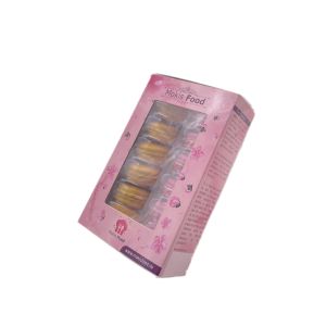 Beautiful 12 pcs Paper Macaron Packaging Box with Transparent Window & 12