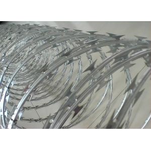 500mm 15m BTO -22 Galvanized Razor Wire Concertina Wire For Wire Fence