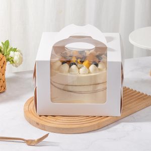 Buy cheap Paper Cake Box With Window Packaging Cake Boxes With Handles and Cake Board from wholesalers