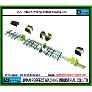 Buy cheap CNC H Beam Drilling and Band Sawing Line product