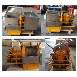 Pneumatic Motor Powered Manriding Winch with Planetary Deceleration Mechanism