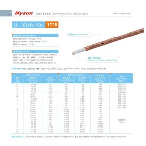 Buy cheap Ul1710 Black PFA Insulated Wire 600v 200c Awm1710 Vw -1 Lighting Home Appliance Heater from wholesalers