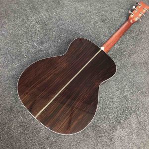 Buy cheap Custom AAAAA All Solid Spruce Wood OM JM Handmade 14 Frets Acoustic Guitar Fishbone Binding from wholesalers