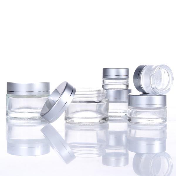 5g 10g 15g 30g 50g 100g Food Grade Round Glass Jar with Gold or Silver Lids from Screen Printing