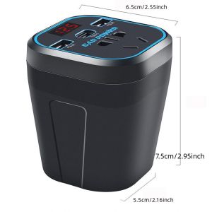 Buy cheap Car Power Inverter Pure Shine Car Inverters Converters 12V 24V To 110V 220V  Power Inverter Dc 12V To Ac 220V For Car Cupholder from wholesalers