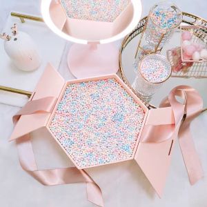 Buy cheap Hexagonal Shaped Art Paper Ribbon Rigid Packaging Box Style Ideal Packaging Choice For Goods from wholesalers