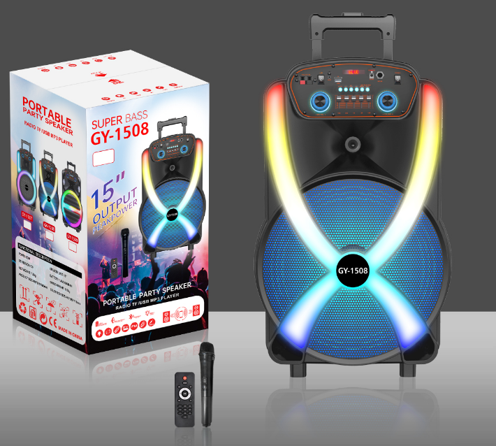 Buy cheap 50W Waterproof Portable Party Speaker with 15*1 Inch Pull Rod Woofer and 18-inch Bass Speakers for Outdoor Events from wholesalers