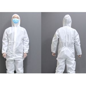 Buy cheap White Disposable Protective Coverall Chemical Protective Isolation Suit Clothing from wholesalers