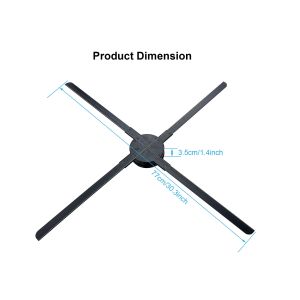 Holograma 3D 4 Blades Projection Display 3D Hologram Led Fan 3D Holographic