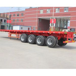 Buy cheap Tread 1840mm Load Capacity 60t-70t 40ft Flatbed Semi Trailer from wholesalers