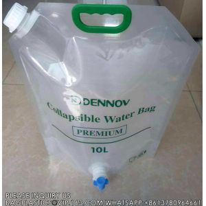 Buy cheap water jug 10L Transparent Camping Drinking Water Bag With Tap Stand Up Spout Pouch With Faucet & Handle from wholesalers