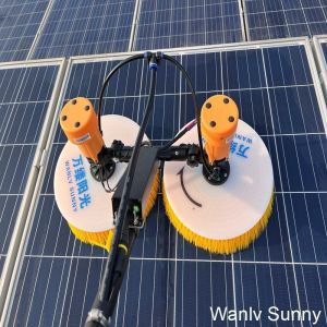 24 Hours Online Service Semi-Automatic Solar Panel Cleaning Robot with Double