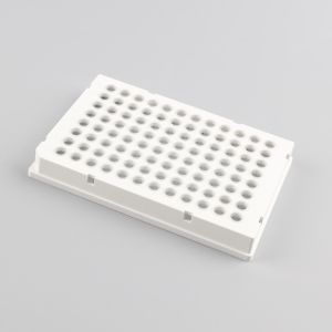 Buy cheap 100 Ul Full Skirted White PCR Plates With Transparent Tubes Disposable Plastic Plates from wholesalers