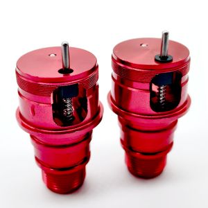 Buy cheap High-Performance CNC Aluminum Valve Core with Spring Pin – Red Anodized Air product
