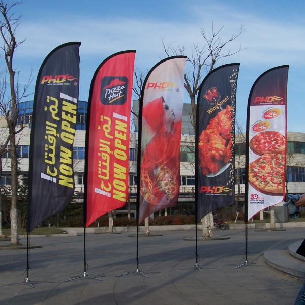 Quality Customized Large Waterproof Beach Flag Banner Printing for Advertisement for sale