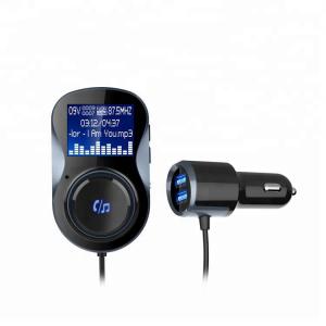 Buy cheap Dual USB Port FM Transmitter Bluetooth AUX Audio Receiver Adapter Support U Disk TF Card Play Music product