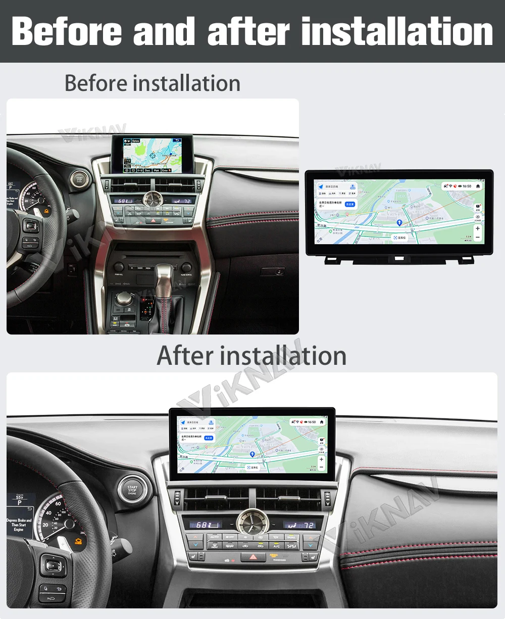 Viknav Car Radio For LEXUS NX NX200 NX200T (2015 2016) 12.3 inch Touch Screen Carplay Car GPS Navigation Multimedia
