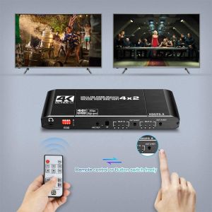 Buy cheap 18Gbps 4x2 HDMI 2.0 Matrix Switch Splitter 4K 60Hz 4:4:4 Switcher from wholesalers