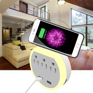 Buy cheap Wall Power Socket with Surge Protector ETL cETL Passed 3 Outlets 2USB from wholesalers