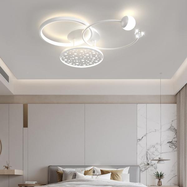 Modern Minimalist White Square Ceiling Light Atmosphere Household Bedroom Star Ceiling Lights(WH-MA-289)