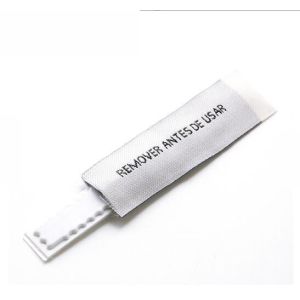 Customized logo cloth accessories sticker RF 8.2Mhz eas sewing woven label for
