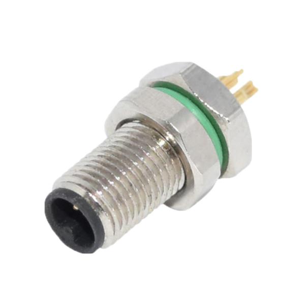 Ip67 Male M5 Circular Connector Panel Rear Fastened Protected From Dust And