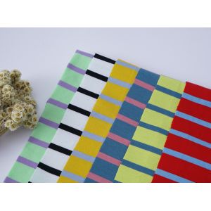 Soft And Breathable Good Texture And Pure Cotton Striped Knit Fabric For T-Shirt