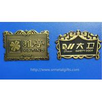 Buy cheap Vintage style antique brass plated metal sign board name plates emblem plaques, product