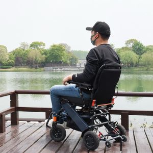 Buy cheap Lithium Battery Foldable Electric Wheelchair Lightweight from wholesalers