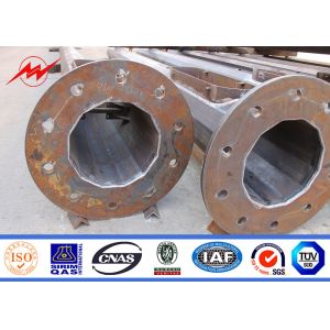 Buy cheap 25.5m - 29m Galvanized High Mast Light Pole / Lamp Pole With Square Lamp Bracket from wholesalers