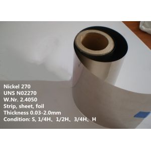 Buy cheap Nickel 270 / UNS N02270 High End Special Alloys Foil / Wire For Electronic Part from wholesalers