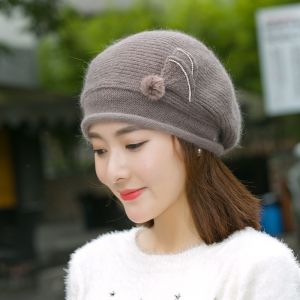 Buy cheap 2018 Winter Trendy ladies woollen knitted hats with MOQ only need 3 pcs,elegant design hats from wholesalers
