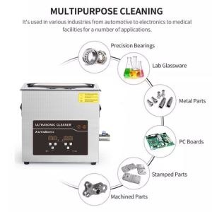 Heater OEM Digital Ultrasonic Cleaner 3L 120W With Digital Timer
