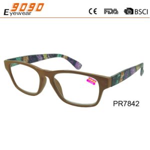 Buy cheap Fashionable reading glasses,made of plastic frame with pattern on the temple from wholesalers
