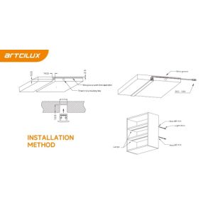 Buy cheap A220B Recessed LED Strip Light With SMD2835 60pcs/m DC12V 3000/4000/6000K CRI 90 from wholesalers