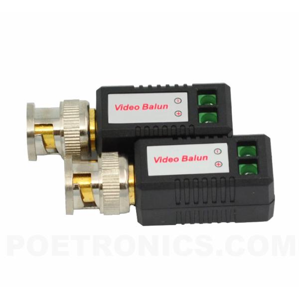 Quality PVB-B03(300-350m) BNC Male to Screw Terminal Passive CCTV Video Balun transmitter for sale
