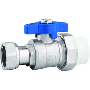 Buy cheap 5201B Gas Stove Valve Brass Ball Valve DN15 DN20 for Tap Water Supply with PP-R Adapter x Flexible Female Threaded Nut from wholesalers