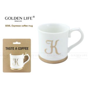 Buy cheap New Bone China Espresso cups with real gold decals from wholesalers