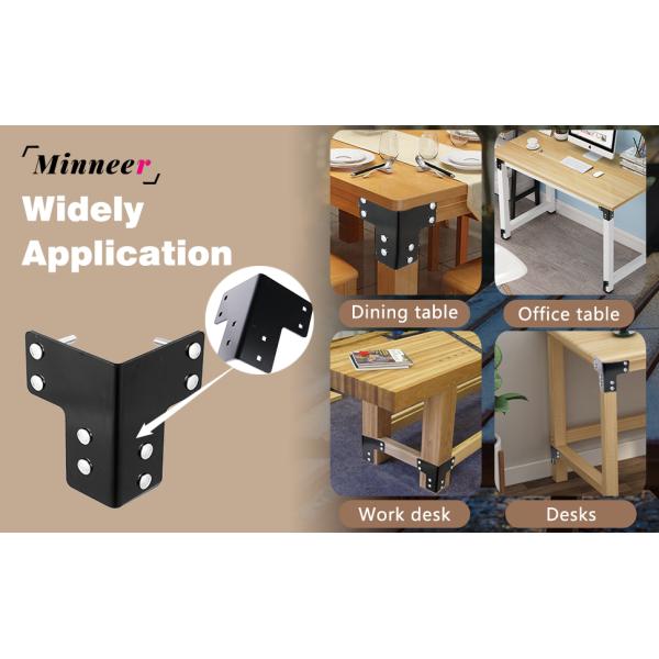 Triangle Bracket Heavy Duty 3 Side Way 90 Degree Support Workbench Corner Edges Black