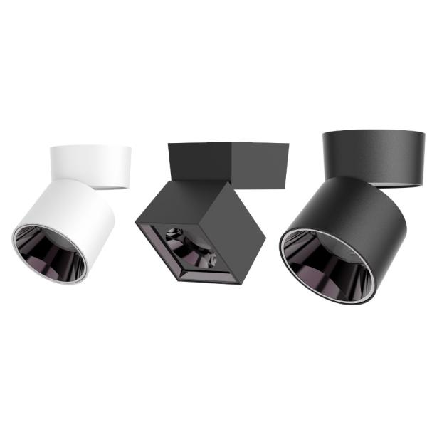 Buy cheap IP44 COB Spotlight Dimmable LED Downlight OEM ODM 12W Aluminum Ceiling Surface Mount Adjustable from wholesalers