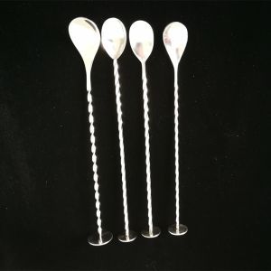 Nice Durability Bartending Tools Stainless Steel Mixing Spoon Lengthy Twisted