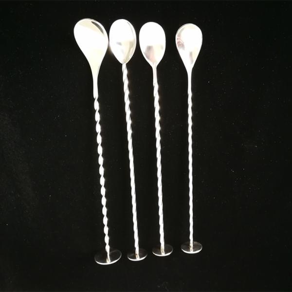 Nice Durability Bartending Tools Stainless Steel Mixing Spoon Lengthy Twisted