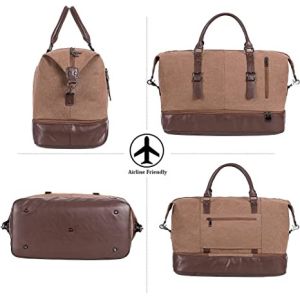 Buy cheap Canvas Waterproof Weekender Bag Overnight Totes Rolling Duffel Bag from wholesalers