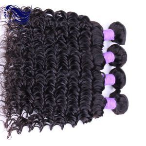 Buy cheap Deep Wave Virgin Peruvian Hair Extensions Double Weft With Grade 7A from wholesalers